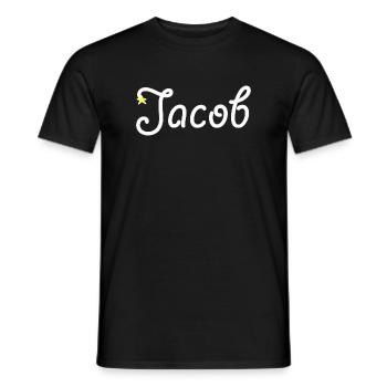 Jacob - T-shirt homme - noir - Devant - AI Model Male 178 light (178cm)