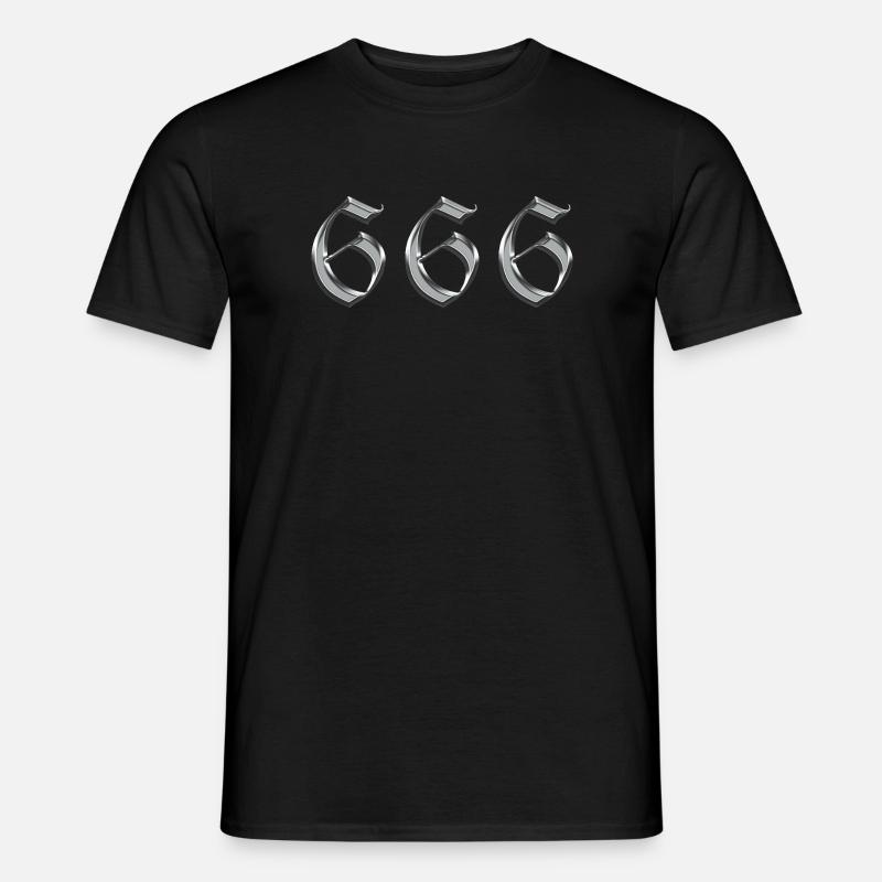 Engel Nummer 666 Reflektieren - Männer T-Shirt - Schwarz