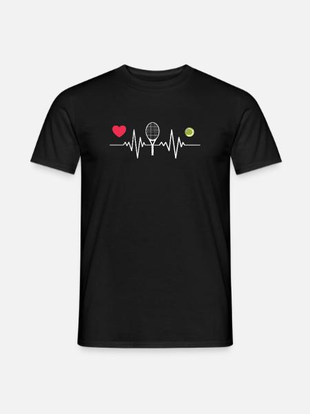 Tennis is My Heartbeat - Men's T-Shirt - black