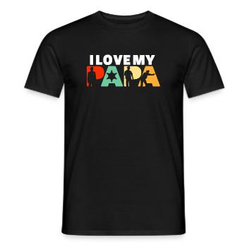 Ich liebe meinen Papa Sheriff Polizist Held - Männer T-Shirt - Schwarz - Vorne - AI Model Male 178 light (178cm)
