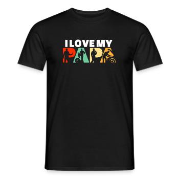 J’adore le design de mon Papa Mechanic - T-shirt homme - noir - Devant - AI Model Male 178 light (178cm)