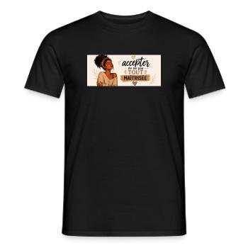 Accepter de ne pas tout maîtriser - T-shirt homme - noir - Devant - AI Model Male 178 light (178cm)