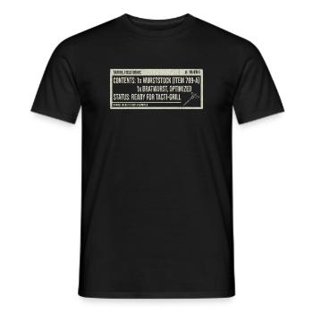 Humour Bratwurst Label Vintage - T-shirt homme - noir - Devant - AI Model Male 178 light (178cm)