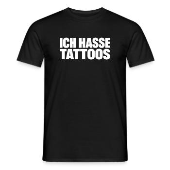 Ich Hasse Tattoos Lustiger Spruch - Männer T-Shirt - Schwarz - Vorne - AI Model Male 178 light (178cm)
