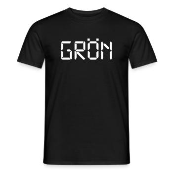Grün – LCD - Männer T-Shirt - Schwarz - Vorne - AI Model Male 178 light (178cm)