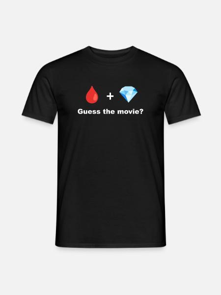 Bluttropfen und Diamant - Männer T-Shirt - Schwarz