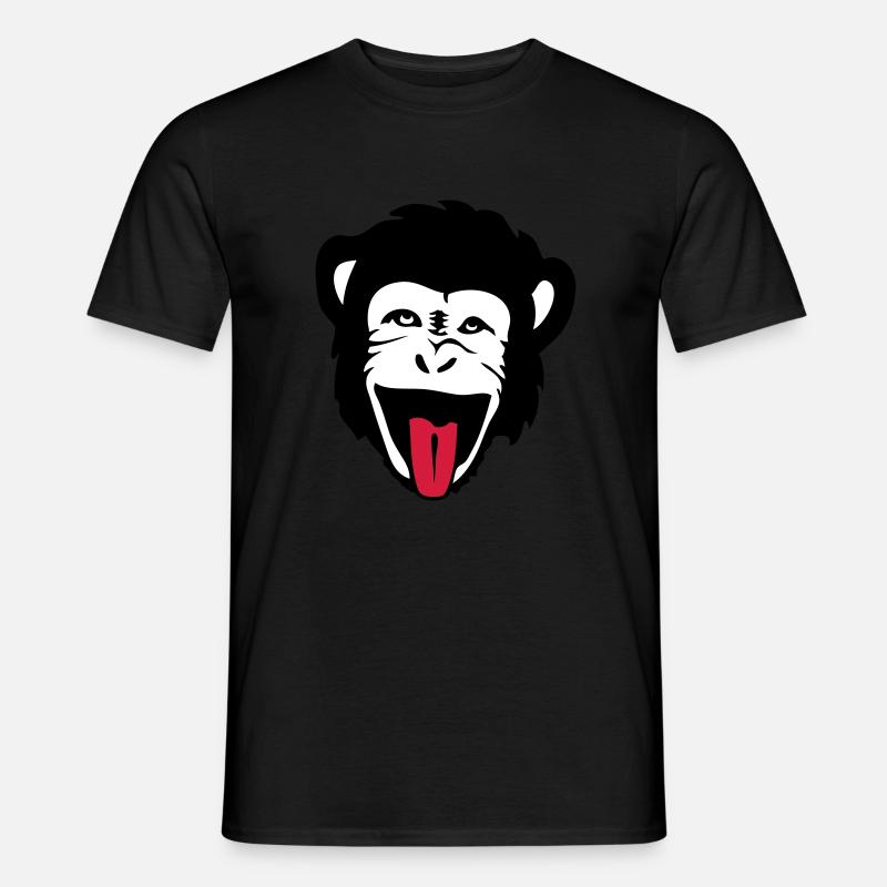 Affe Gorilla Affe Header1 - Männer T-Shirt - Schwarz