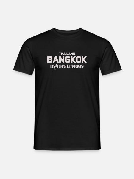 Bangkok Uppercase Cityscape - Men's T-Shirt - black