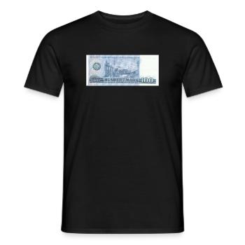 100 Marks of the GDR - Men's T-Shirt - black - Front - AI Model Male 178 light (178cm)