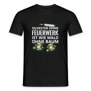 Silvester Feuerwerk Pyro Muss sein - Männer T-Shirt - Schwarz - Vorne - AI Model Male 178 light (178cm)