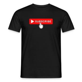 Abonnieren-Knopf-Klick-Icon-Design - Männer T-Shirt - Schwarz - Vorne - AI Model Male 178 light (178cm)