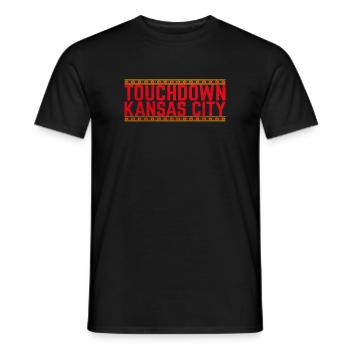 Touchdown Kansas City Stadion-Print - Männer T-Shirt - Schwarz - Vorne - AI Model Male 178 light (178cm)