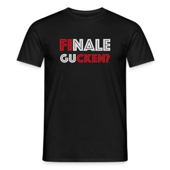Finale Gucken | WM, Weltmeisterschaft, Fussball - Männer T-Shirt - Schwarz - Vorne - AI Model Male 178 light (178cm)