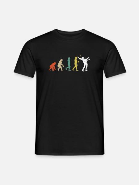 Vintage-Evolution-Gitarrist - Männer T-Shirt - Schwarz