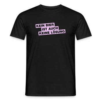 Kein Bier ist auch keine Lösung - Männer T-Shirt - Schwarz - Vorne - AI Model Male 178 light (178cm)