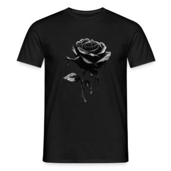 Schwarze Rose Goth Gothic - Männer T-Shirt - Schwarz - Vorne - AI Model Male 178 light (178cm)