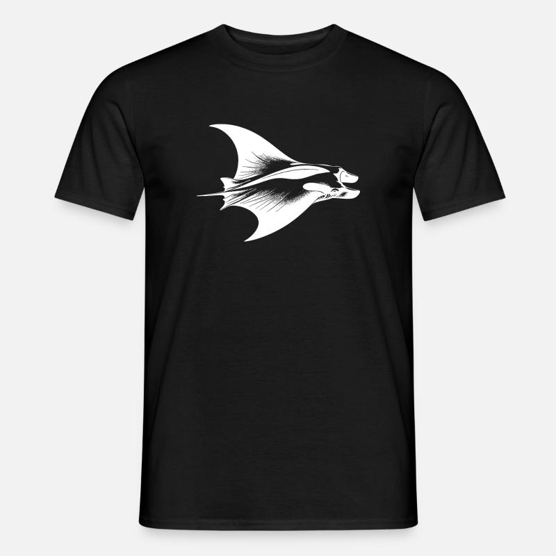 Eleganter Mantarochen im Unterwasser Flug - Männer T-Shirt - Schwarz
