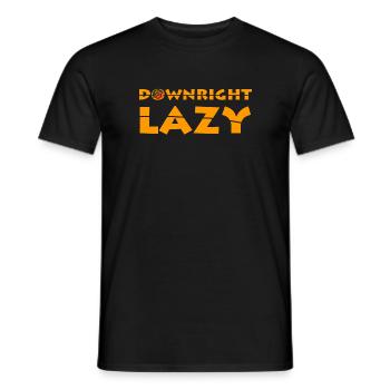 Downright Lazy  - Men's T-Shirt - black - Front - AI Model Male 178 light (178cm)