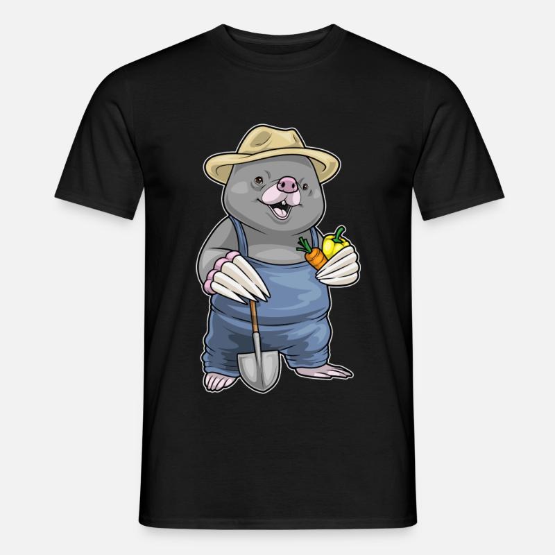 Mole Farmer Vegetables - Men’s T-shirt - black