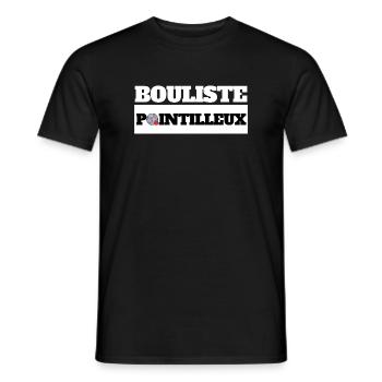 BOULISTE POINTILLEUX - Humor Pétanque - Männer T-Shirt - Schwarz - Vorne - AI Model Male 178 light (178cm)