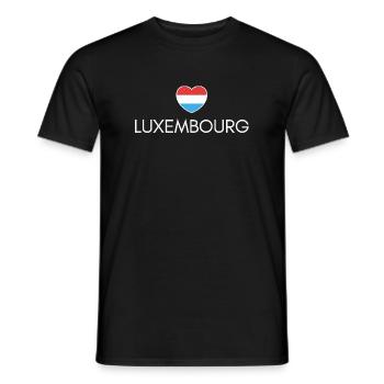 J’aime le Luxembourg, cœur du Luxembourg - T-shirt homme - noir - Devant - AI Model Male 178 light (178cm)
