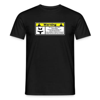 Automotive Warning - Men's T-Shirt - black - Front - AI Model Male 178 light (178cm)
