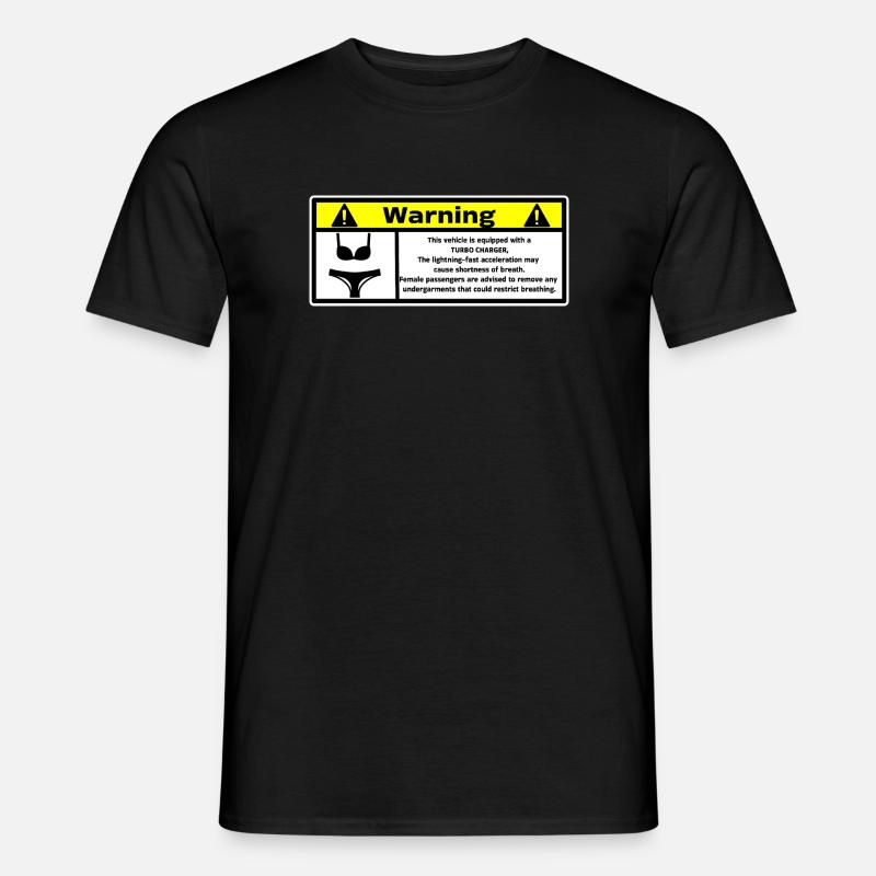 Automotive Warnung - Männer T-Shirt - Schwarz