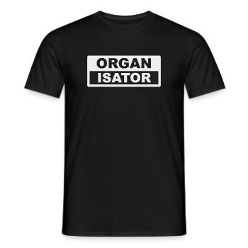 Organisator Typo-Kontrast - Männer T-Shirt - Schwarz - Vorne - AI Model Male 178 light (178cm)