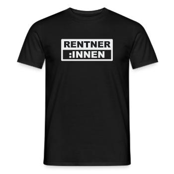 Lustiges Rentner-Design - Männer T-Shirt - Schwarz - Vorne - AI Model Male 178 light (178cm)