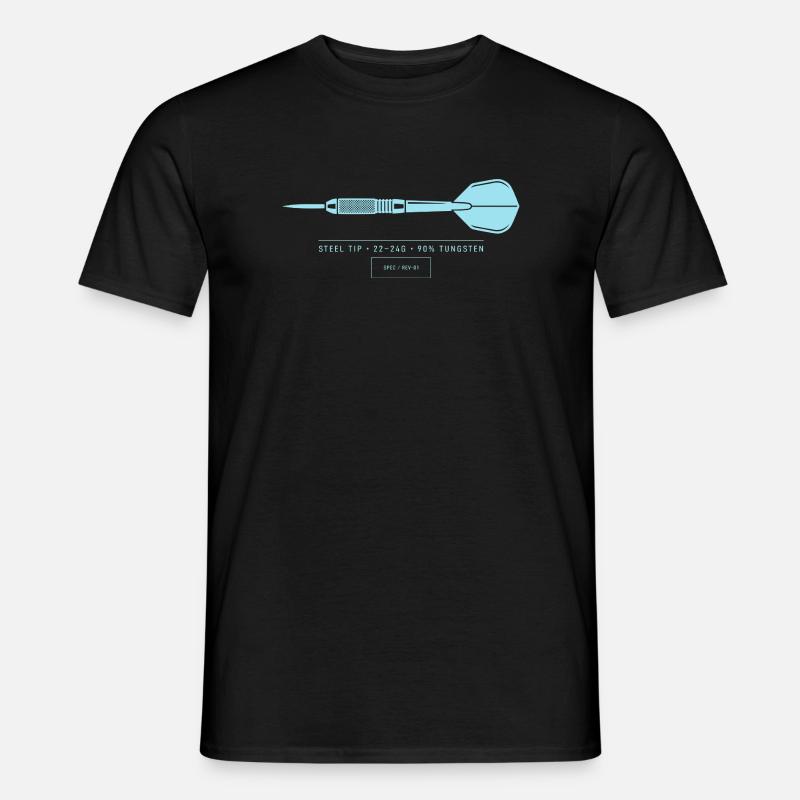 Dart Illustration Technische Blaupause Dartpfeil - Männer T-Shirt - Schwarz