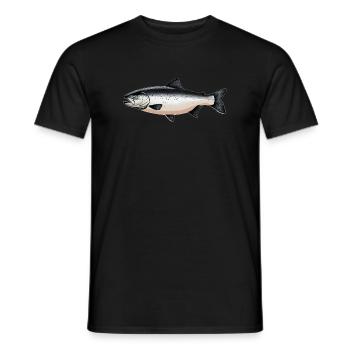 Salmon Salmon - Men's T-Shirt - black - Front - AI Model Male 178 light (178cm)