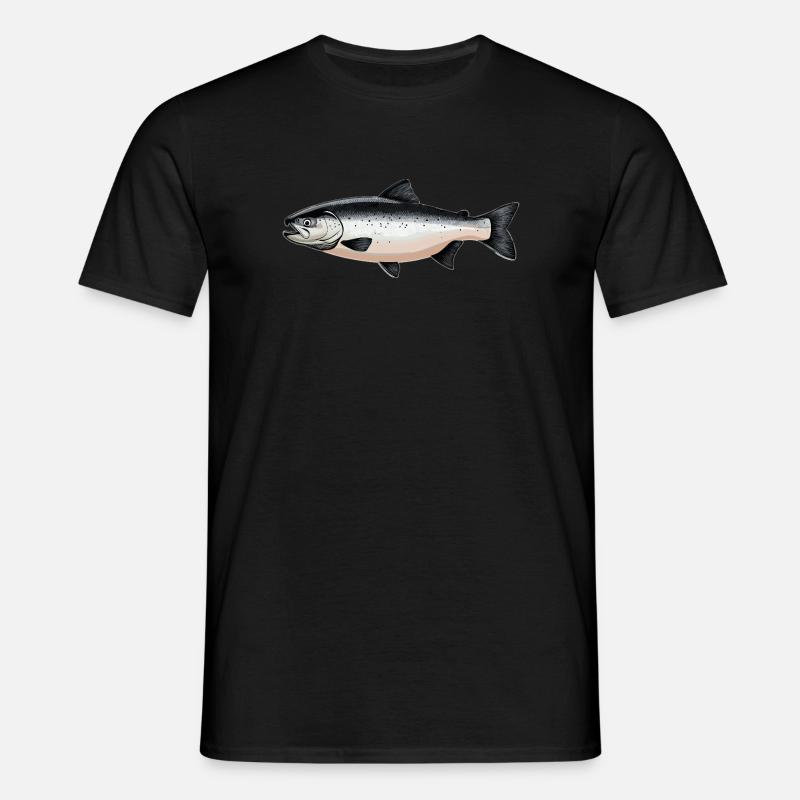 Lachse Lachs - Männer T-Shirt - Schwarz