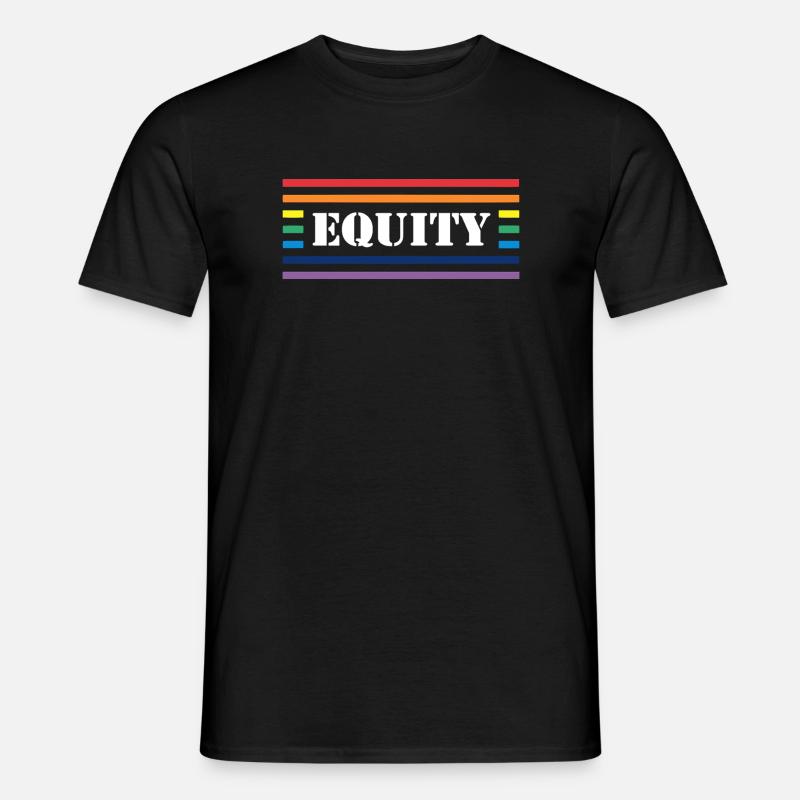 Fairness Rainbow Lettering - Männer T-Shirt - Schwarz