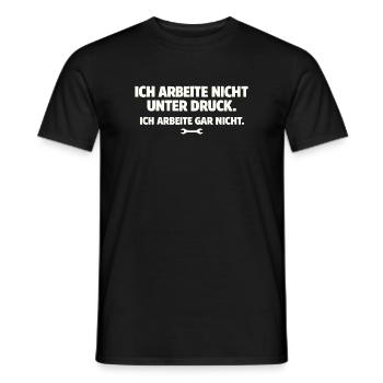 Je ne travaille pas du tout en disant - T-shirt homme - noir - Devant - AI Model Male 178 light (178cm)