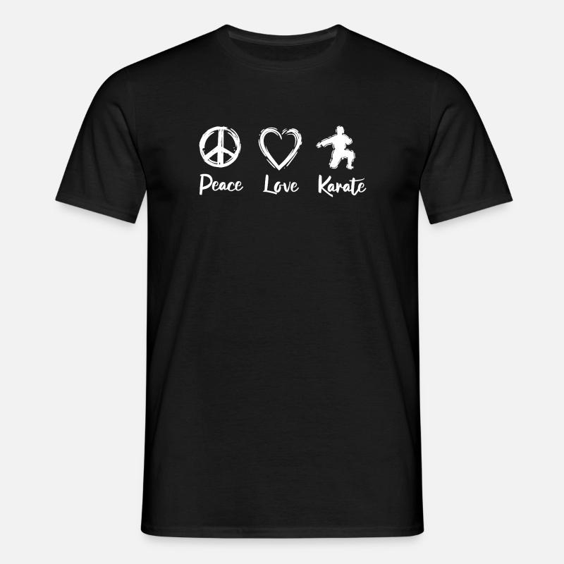 Peace Love Karate - T-shirt til herrer - sort
