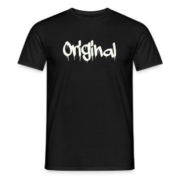 Original - Men's T-Shirt - black - Front - AI Model Male 178 light (178cm)