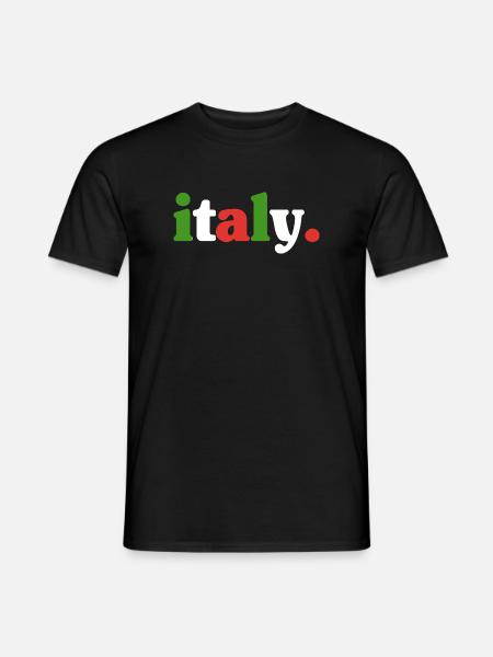 Italian flag Italy - Men's T-Shirt - black