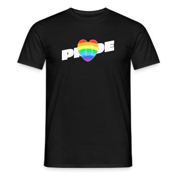 Cœur de la fierté - Rainbow Design - T-shirt homme - noir - Devant - AI Model Male 178 light (178cm)