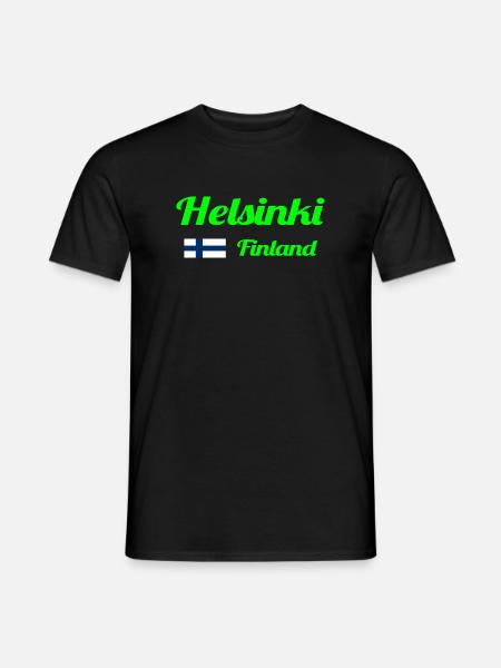 Helsinki Finland - Stylish prints - Men's T-Shirt - black