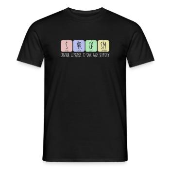 Central elements to deal with stupidity - Männer T-Shirt - Schwarz - Vorne - AI Model Male 178 light (178cm)
