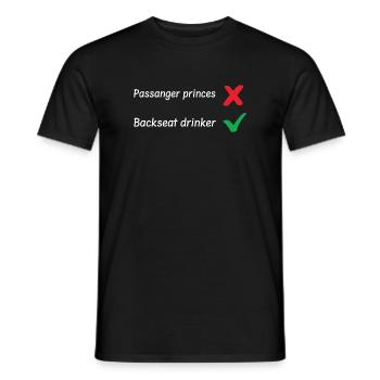 Abreuvoir à l’arrière - T-shirt homme - noir - Devant - AI Model Male 178 light (178cm)