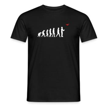Evolution of Man Drone Pilot - Men's T-Shirt - black - Front - AI Model Male 178 light (178cm)