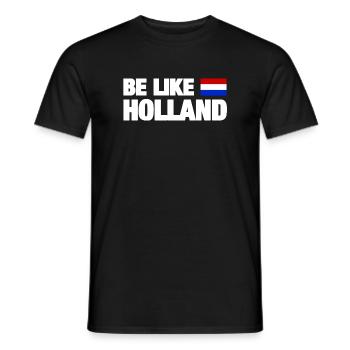 Holland Flag Design Motif - Men's T-Shirt - black - Front - AI Model Male 178 light (178cm)