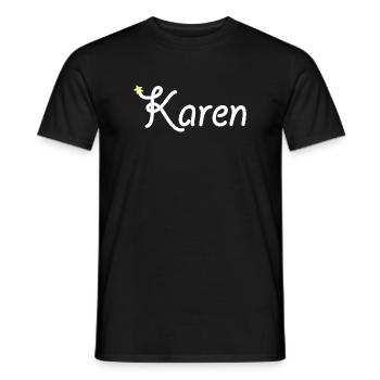 Karen - T-shirt homme - noir - Devant - AI Model Male 178 light (178cm)