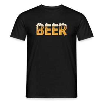 bière - T-shirt homme - noir - Devant - AI Model Male 178 light (178cm)
