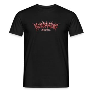 Headbanging fucktory - Men's T-Shirt - black - Front - AI Model Male 178 light (178cm)