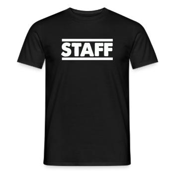 Staff Lettering Bold Contrast - Men's T-Shirt - black - Front - AI Model Male 178 light (178cm)