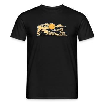 Der kleine Kapuzenmann geht auf ein Abenteuer - Männer T-Shirt - Schwarz - Vorne - AI Model Male 178 light (178cm)