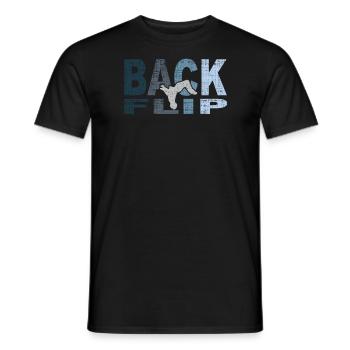 BackFlip, Silhouette, Geschenk, Sport, Akrobatik - Männer T-Shirt - Schwarz - Vorne - AI Model Male 178 light (178cm)