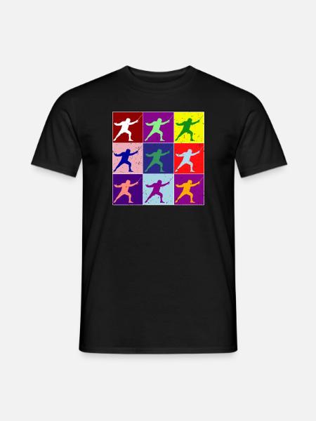 Fechter Silhouette Geschenk in vielen Farben Degen - Männer T-Shirt - Schwarz